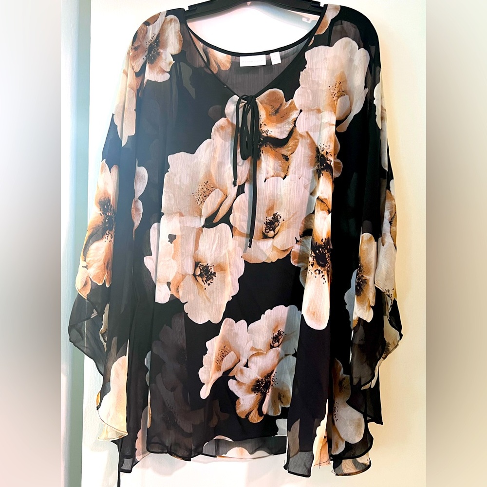 Long flowy sheer blouse